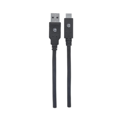 Cable USB Tipo C a A Macho 2.0M Negro V3.1 Gen1 Manhattan (354974)