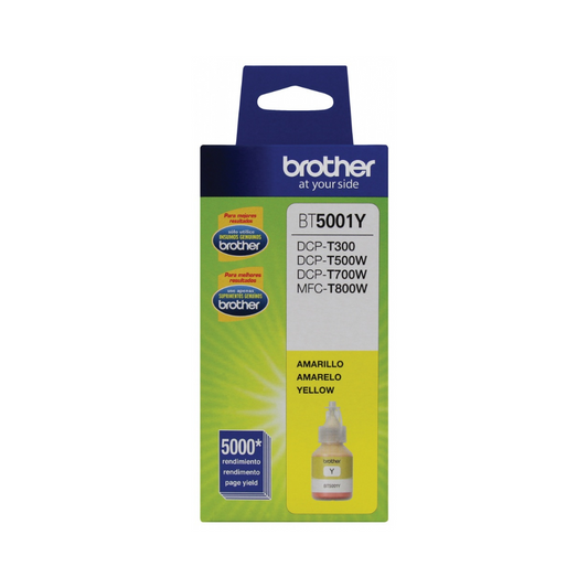 Botella De Tinta Brother BT5001Y Amarillo 5000 Paginas