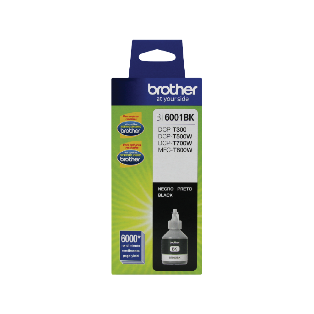 Botella De Tinta Brother BT6001BK Negro 6000 Paginas