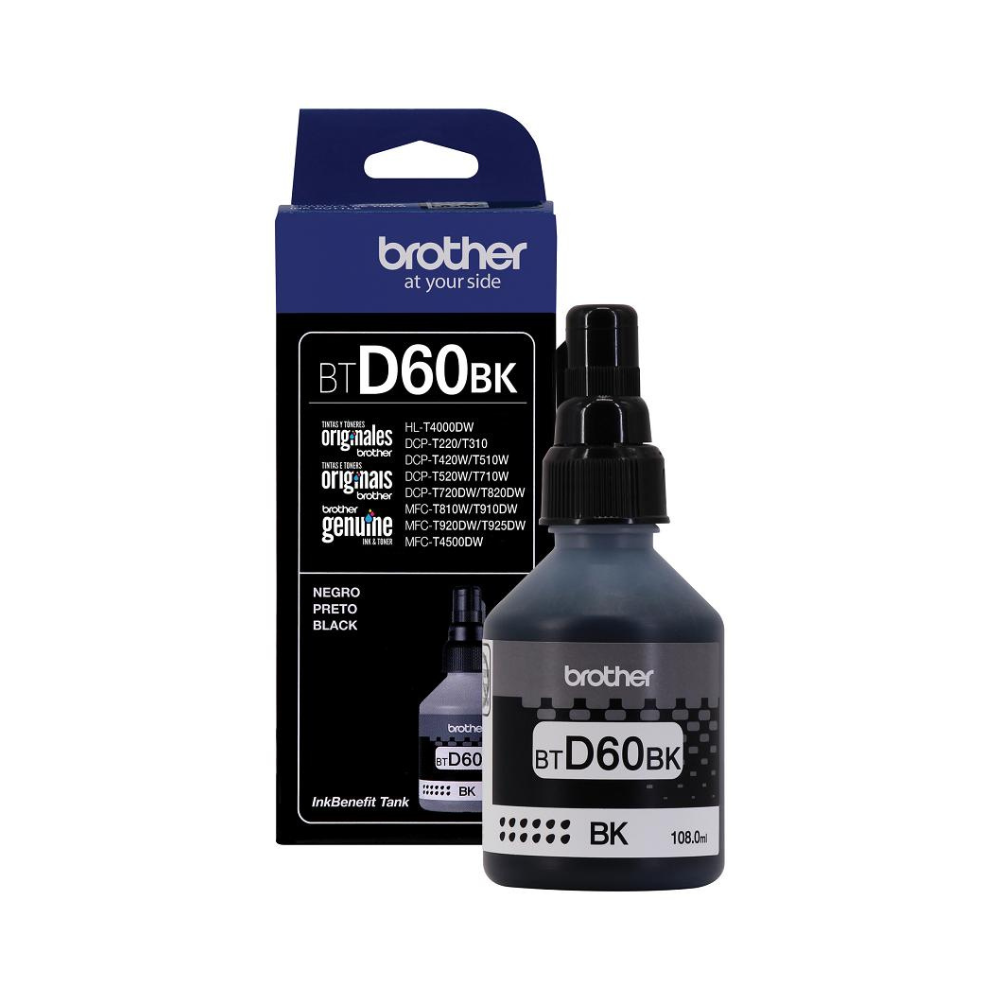 Botella De Tinta Brother BTD60BK Negro 6000 Paginas