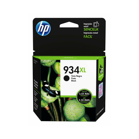 Tinta HP 934XL C2P23AL Negra para OfficeJet Pro 6830/6230 (Alto Rendimiento: 1,000 páginas)