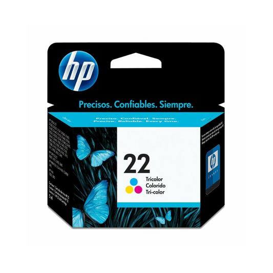 Tinta HP 22 C9352AL Tricolor para OfficeJet 3680/3920/3940 (Rendimiento: 165 páginas) - Fin de Vida