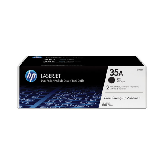 Tóner HP 35A CB435AD Negro Dual Pack LaserJet 1005/1006 (2 x 1,500 Páginas)