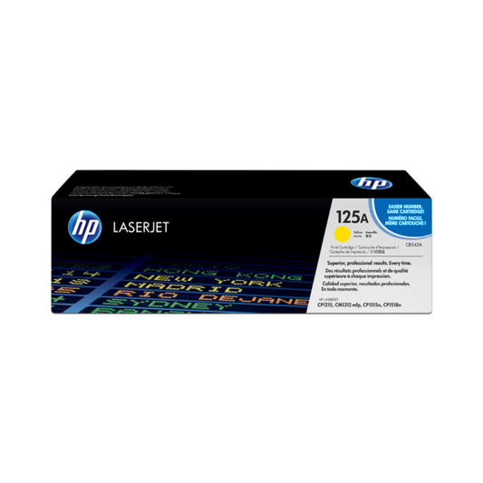 Tóner HP 125A CB542A Amarillo LaserJet CP1215N/CP1515N (1,400 Páginas)