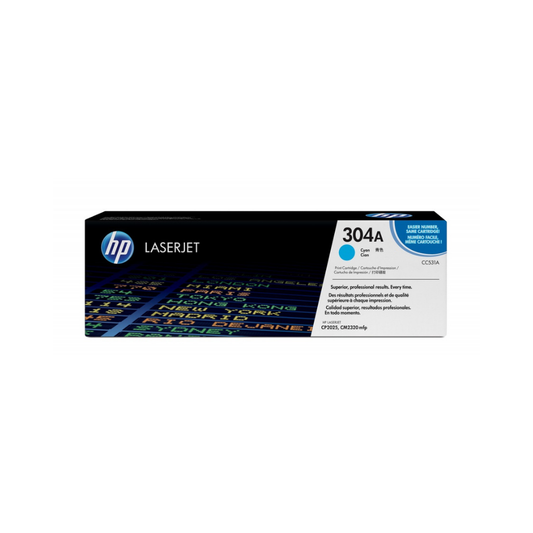 Tóner HP 304A CC531A Cian LaserJet CP2025/CM2320 MFP (2,800 Páginas)