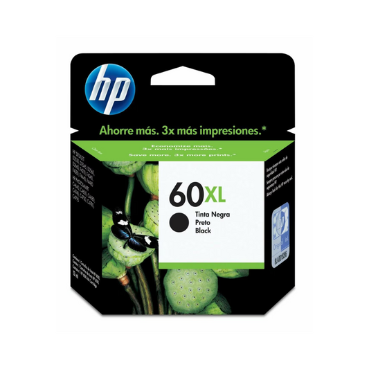 Tinta HP 60 XL CC641WL Negra para DeskJet F4480/F4280/F4250/F4240 (Alto Rendimiento: 600 páginas)