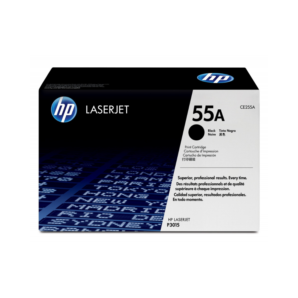 Tóner HP 55A CE255A Negro LaserJet P3015DN/M521DN/M525DN/M525F (6,000 Páginas)