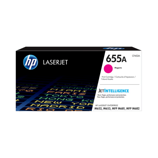 Tóner HP 655A CF453A Magenta LaserJet Enterprise MFP M682Z/M652DN (10,500 Páginas)