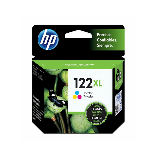 Tinta HP 122 XL CH564HL Tricolor para DeskJet 1000/2000/2050/3050 (Alto Rendimiento: 330 páginas)