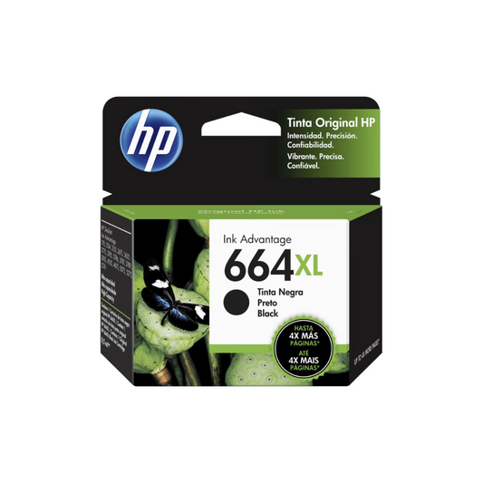 Tinta HP 664 XL F6V31AL Negra para DeskJet 1115/3835/2135/3635 (Alto Rendimiento: 330 páginas)