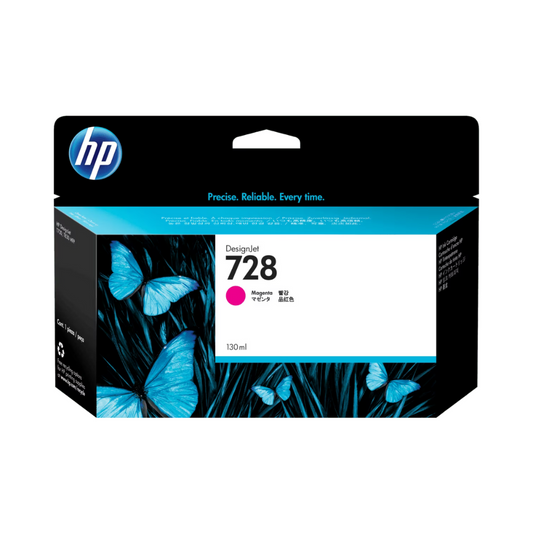 Tinta HP LF 728 F9J66A Magenta para DesignJet T730/T830 (130 ml)