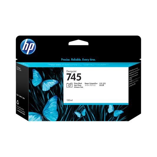 Tinta HP LF 745 F9J98A Negra Fotográfica para DesignJet Z2600/Z5600 (130 ml)