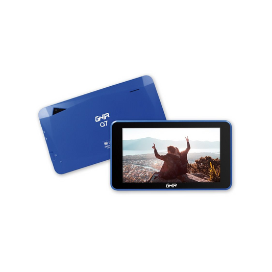 Tablet Ghia A7 WiFi, Quad Core A133, 2GB RAM, 16GB, Doble Cámara, WiFi, Bluetooth, 2100mAh, Android 11, Azul