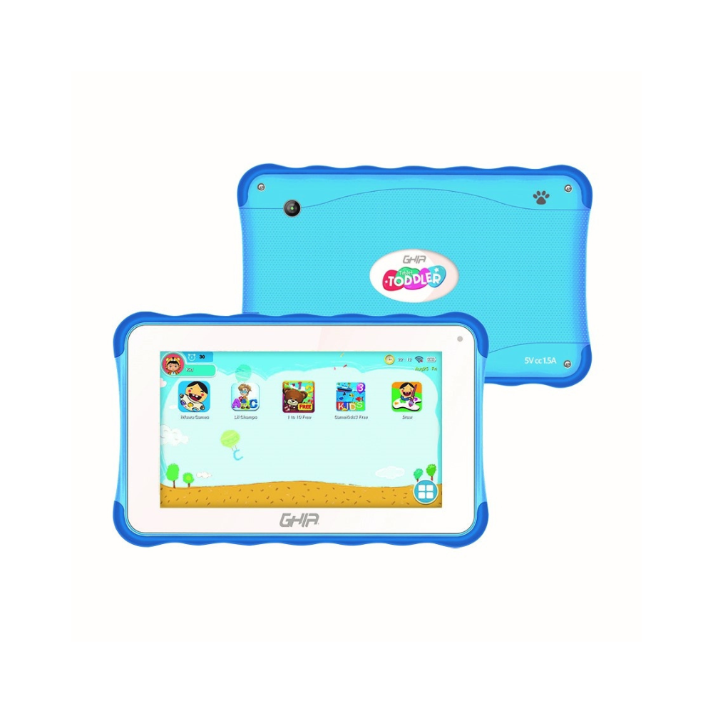 Tablet Ghia Toddler 7", Quad Core A133, 2GB RAM, 32GB, Doble Cámara, WiFi, Bluetooth, 2500mAh, Android 11 Go, Azul