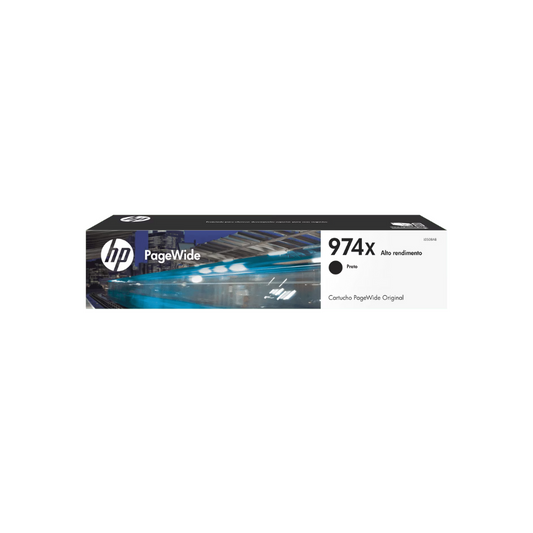 Tinta HP 974X L0S08AL Negra para PageWide Pro 477dw/452dw/552/577 (Alto Rendimiento: 10,000 páginas)