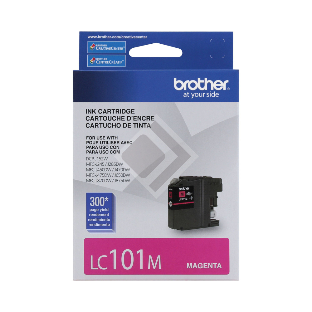 Cartucho Brother Lc101M Magenta Rendimiento De 300 Pag Para J870 Lc101M