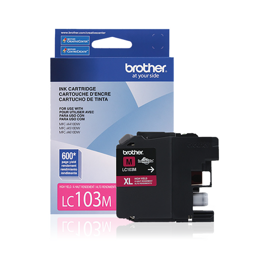 Cartucho Brother Lc103M Magenta 600 Paginas Para Mfcj870Dw Mfcj285Dw Lc103M