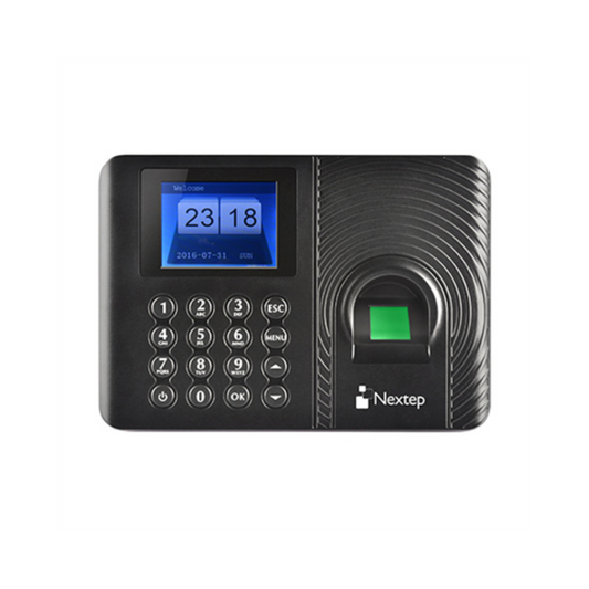 Reloj Checador Nextep de Huella Digital, con Fuente de Poder, Negro NE-230