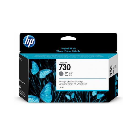 Tinta HP LF 730 P2V66A Gris para DesignJet T1700 (130 ml)