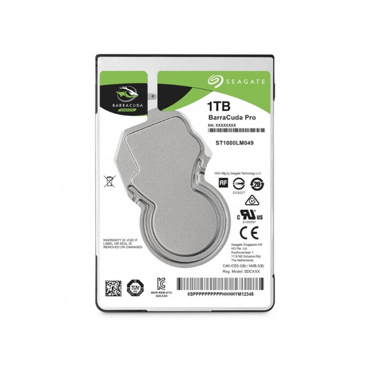 Disco Duro Seagate 1TB 2.5" 7200RPM BarraCuda Pro (ST1000LM049)