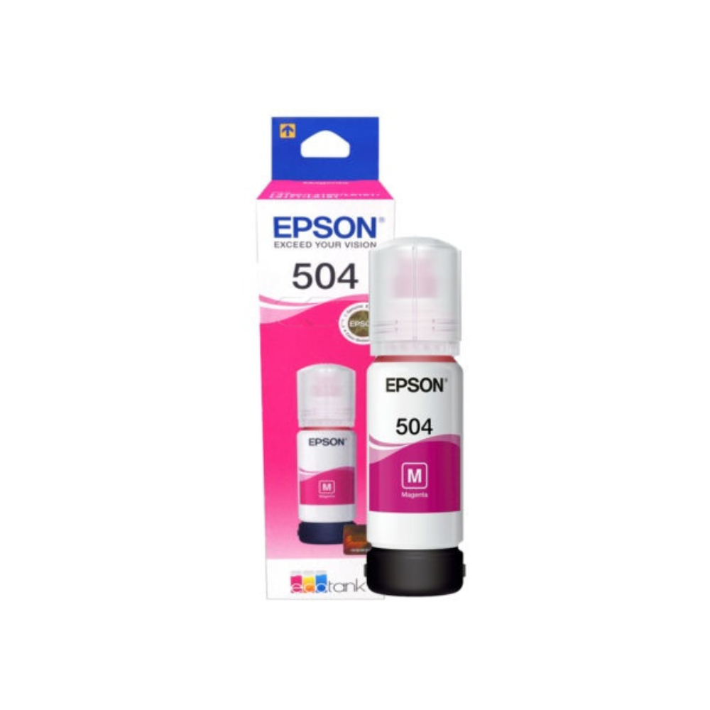 Botella De Tinta Epson Ecotank T504 Magenta Serie L 70Ml Dye T504320-Al