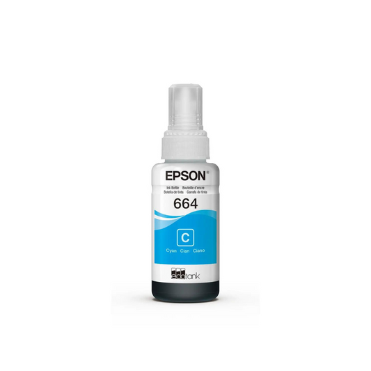 Botella De Tinta Epson Ecotank T664 Cyan Serie L 70Ml T664220-Al