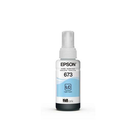 Botella De Tinta Epson Ecotank Foto T673 Cyan Light L800 L1800 70Ml T673520-Al