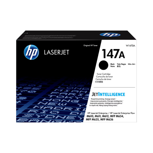 Tóner HP 147A W1470A Negro LaserJet M610DN/M611DN/M612DN (15,000 Páginas)