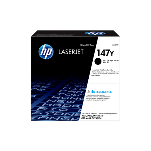 Tóner HP 147Y W1470Y Negro LaserJet M611DN/M612DN (42,000 Páginas)