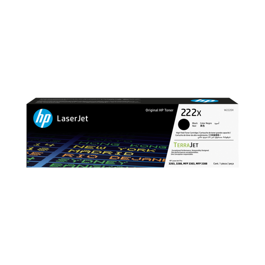 Tóner HP 222X W2220X Negro LaserJet Pro MFP 3303/3388 (3,200 Páginas)