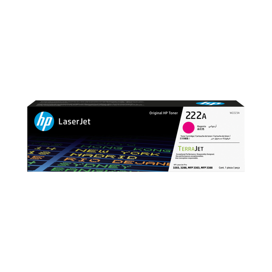 Tóner HP 222A W2223A Magenta LaserJet Pro MFP 3303/3388 (1,200 Páginas)