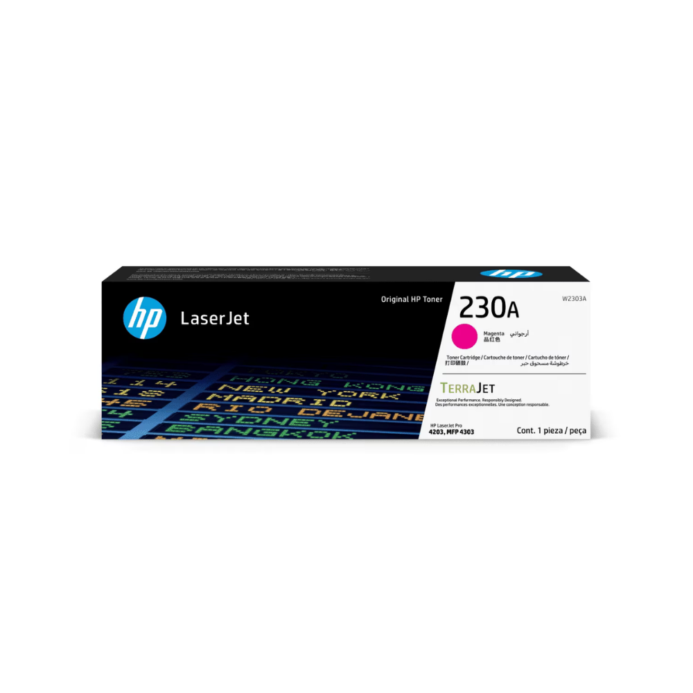 Tóner HP 230A W2303A Magenta LaserJet Pro 4203/MFP 4303 (1,800 Páginas)