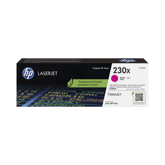 Tóner HP 230X W2303X Magenta LaserJet Pro 4203/MFP 4303 (5,500 Páginas)